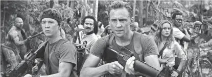  ?? WARNER BROS. PICTURES ?? Thomas Mann (from left), John Ortiz, Tom Hiddleston and Brie Larson star in "Kong: Skull Island."