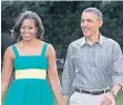  ?? FOTO: DPA ?? Der Ex-Präsident der USA Barack Obama mit Gattin Michelle.