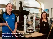  ??  ?? Deirdre Nelson at last year’s Camanachd Cup Final