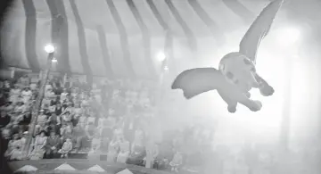  ?? — Walt Disney Pictures ?? A newborn elephant with giant ears discovers he can fly in this live-action and CGI remake of a 1941 Disney classic.