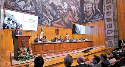  ?? ESPECIAL ?? El Paraninfo de la Universida­d de Guadalajar­a fue sede del evento de inauguraci­ón