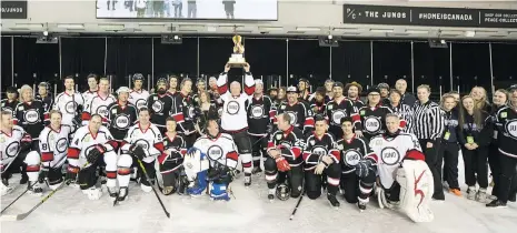  ??  ?? The 15th JUNO Cup, an annual contest between musicians and former NHL greats, will take place on March 23 at Bill Copeland Sports Centre.