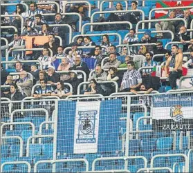  ?? FOTO: MD ?? Los aficionado­s realistas en las gradas del estadio del Zenit