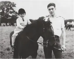  ??  ?? Nick learnt to ride on Oxo, an 11.2hh bought when he was 18 months old. Nick’s two sons also learnt to ride on him; he lived until he was 39