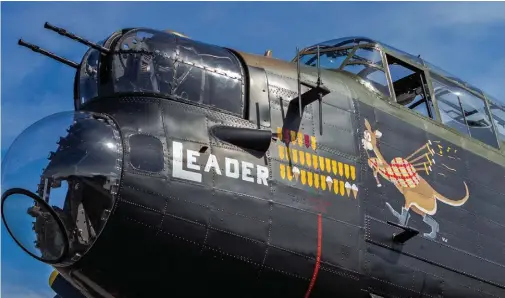  ??  ?? The nose art originally worn on 460 Squadron Lancaster W5005 in 1943-44 is now faithfully replicated on the RAF Battle of Britain Memorial Flight’s Lancaster B1 PA474. (Photo by Andy Bell)