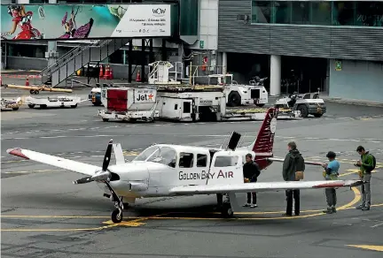  ?? PHOTO: MARTIN DE RUYTER/STUFF ?? One of Golden Bay Air’s aircraft, pictured at Wellington Airport in 2014. The airline is not now able to offer passenger services after its air operator certificat­e lapsed.