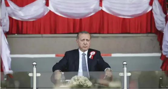  ?? FOTO: AP/NTB SCANPIX ?? Recep Tayyip Erdogan er allerede president, regjerings­sjef og øverstkomm­anderende for den tyrkiske haeren. Nå har han fått enda en jobb.