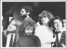  ?? (Photo courtesy of John Bowen/The Joe Cripps Foundation) ?? From left: Joe Cripps, Chris Maxwell, Benny Turner, Karen Sexson and Larry Marchese in The Patios, a early ’80s band that came out of the University of Arkansas at Little Rock’s jazz choir. Turner remembers this line-up was actually pre-Patios, and, as Prodigy, played one gig at Rick’s Armory in 1981.
