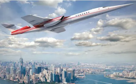  ??  ?? An artist’s impression shows an Aerion AS2 supersonic airliner