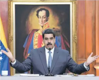  ?? AFP/ ?? Nicolás Maduro reaccionó y acusó a Estados Unidos y Colombia de conspirar y de intentar llenar de violencia a Venezuela.