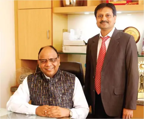  ??  ?? Satish Kumar Jain with Chander Prakash Bararia, Founder Directors