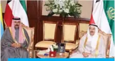  ??  ?? KUWAIT: His Highness the Amir Sheikh Sabah Al-Ahmad Al-Jaber AlSabah meets with His Highness the Crown Prince Sheikh Nawaf AlAhmad Al-Jaber Al-Sabah. — Amiri Diwan and KUNA photos