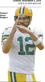  ??  ?? Packers’ Aaron Rodgers