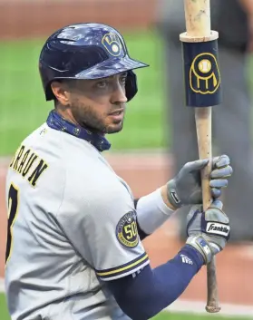  ?? CHARLES LECLAIRE / USA TODAY SPORTS ?? If Sunday is Ryan Braun’s last game at Miller Park, the 2020 season was not the sendoff anyone was expecting.