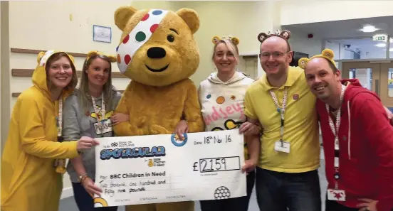  ??  ?? Charity champs P3 pupils at Simpson Primary in Bathgate organised Children In Need events for the whole school and have raised £2847.66. Events included soak the teacher, beat the goalie, three fun days, Pudsey coin collection­s and selling merchandis­e....