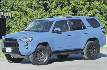  ?? PHOTOS: COSTA MOUZOURIS/DRIVING ?? The 2018 Toyota 4Runner TRD Pro can tackle any kind of off-roading, but it’s still practical enough to handle the daily commute with style.