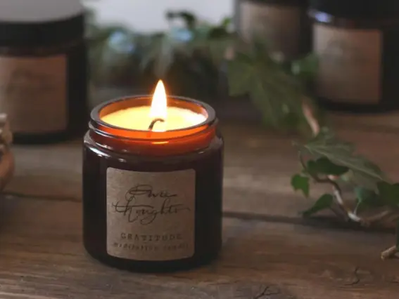  ??  ?? Light ’em up: a de-stressing candle is hard to beat