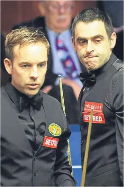  ?? Getty. ?? Ronnie O’Sullivan clashed with opponent Ali Carter.