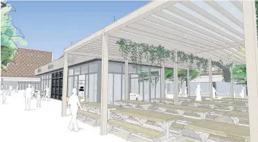  ??  ?? >
An artist’s impression of plans for Taste Collective at Mell Square