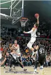  ?? GETTY IMAGES ?? Lamelo Ball goes for a put back dunk against the Breakers on Thursday night in Auckland.