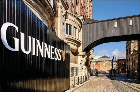  ??  ?? The Guinness Storehouse at St James’s Gate in Dublin – sales of Guinness in Europe rose by 6pc, driving overall sales growth