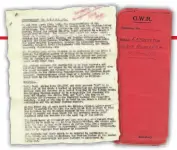  ?? SVR ?? Rediscover­ed historic documents outlining procedures at Eardington station in 1931.