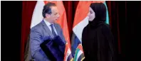 ?? Supplied photo ?? Dr Najla Al Shamsi with Dr Sherif Riad, head of foreign relations and protocol sector of the Library of Alexandria. —