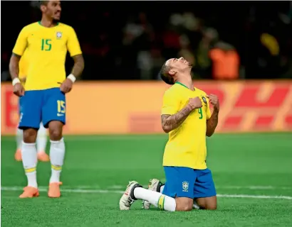  ?? AFP ?? Gabriel Jesus (right) celebrates after scoring a goal against Germany during the internatio­nal friendly in Berlin. —