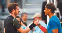  ?? Photo: Sky Sports ?? In awe… Andy Murray (left) thinks Rafael Nadal’s 13 French Open titles is among the greatest achievemen­ts in sporting history and one that will never be topped.