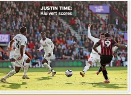  ?? ?? JUSTIN TIME: Kluivert scores