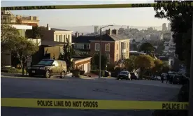  ?? Photograph: Eric Risberg/AP ?? Police tape blocks a street outside the home of Nancy Pelosi and her husband, Paul Pelosi, in San Francisco.