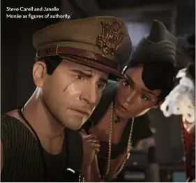  ??  ?? Steve Carell and Janelle monáe as figures of authority.