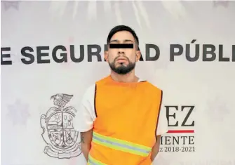  ?? CORTESÍA/SSPM ?? Marco Uriel PS de 19 años, fue consignado ante la autoridad correspond­iente.