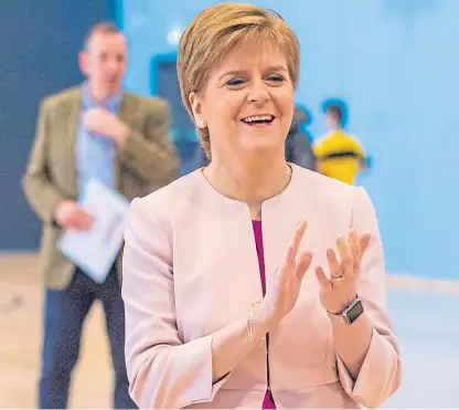  ?? Pictures: Kenny Smith/Steve MacDougall. ?? Above: First Minister Nicola Sturgeon says she “supports the principles of the campaign”. SNP MSPs gave their backing, including, clockwise from below left, Graeme Dey, David Torrance and Linda Fabiani.