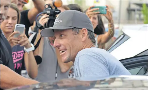  ??  ?? El exciclista estadounid­ense Lance Armstrong, de 48 años, en una de sus últimas aparicione­s públicas.