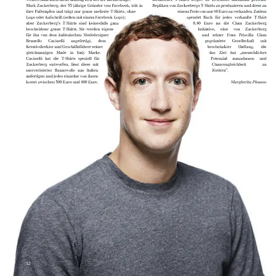 Zuckerberg S Allgegenwartige Massgeschneiderte T Shirts Aus Italien Pressreader