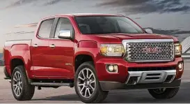  ?? GMC photos ?? GMC has added a luxury Denali version to its lineup of Canyon midsize pickup trucks for 2017. Denali is the designatio­n GMC uses for the special high-end models of its core vehicles.