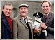  ??  ?? Originals: Christophe­r Timothy, Robert Hardy and Peter Davison in the BBC series