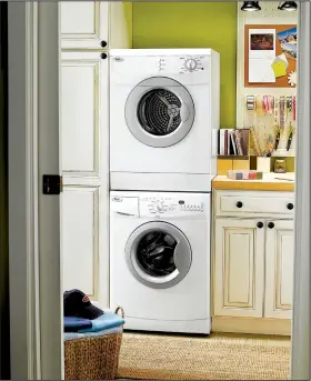  ?? The Washington Post/Courtesy Whirlpool ?? For space-constraine­d customers, Whirlpool has a variety of stackable 24-inch-wide models.