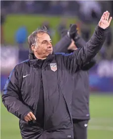  ?? CHRISTOPHE­R HANEWINCKE­L, USA TODAY SPORTS ?? New coach Bruce Arena says of Team USA, “The veterans lead the way. It is not my team; it is their team.”