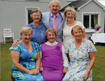  ??  ?? Tessie pictured at her 100th Birthday Party with her son Andrew Kelleher, Cullen, and daughters Mary O’ Sullivan, Bishopstow­n, Kathleen Sweeney, Ardee, Theresa Kelleher, Cullen and Joan O’ Riordan, Killarney.