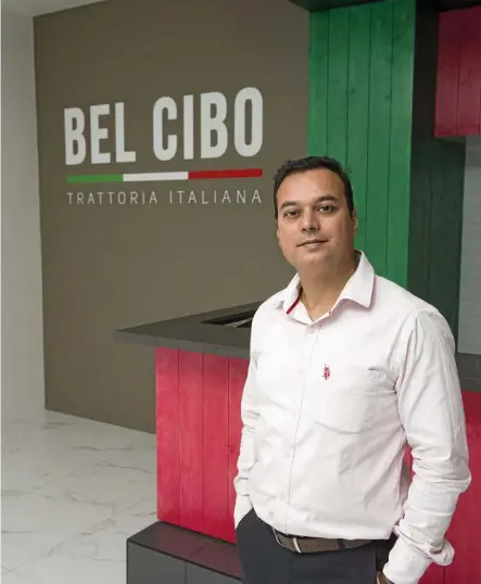  ?? Photo: Nev Madsen ?? WAIT ALMOST OVER: Bel Cibo operations manager Ajay Prasad in the new store at Eastville.