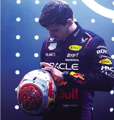  ?? INSTAGRAM ?? LEADER - Il tre volte campione del mondo di Formula 1 con la Red Bull Max Verstappen