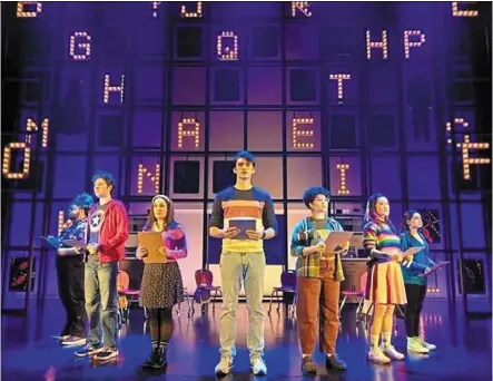  ?? ?? Pearce (centre) defies expectatio­ns on Broadway, proving that people with autism can shine in the spotlight. — Photos: Liam.pearce/instagram