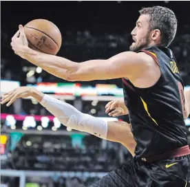  ?? ASSOCIATED PRESS FILE PHOTO ?? Cleveland Cavaliers centre Kevin Love remained in concussion protocol on Wednesday and his status for the NBA finals series opener against Golden State is in doubt.