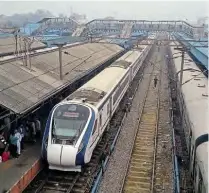  ?? JULIAN HILL ?? The second Train 18 EMU set seen working train 22439 – the 06.00 New Delhi-Shri Mata Vaishno Devi Katra – at Ludhiana on November 14, 2019.