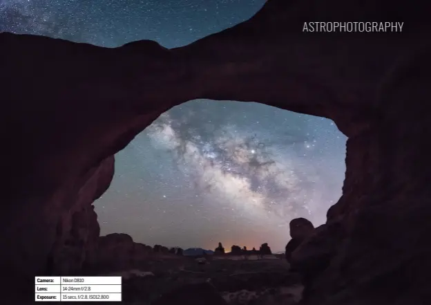  ?? ?? [2] Above: Prashant had to climb up to the magnificen­t Double Arch to capture this beautiful shot of the Milky Way core.