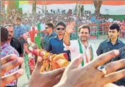  ?? PTI FILE ?? Rahul Gandhi at a rally in Jaunpur, UP, on Sunday.