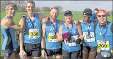  ??  ?? Ashford & District runners at Lydd on Sunday