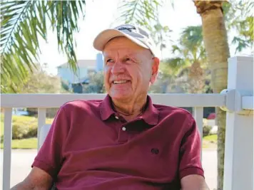  ?? BROOKE JOHNSON/ FRESH TAKE FLORIDA ?? Nick VanderWal sits outside his South Ponte Vedra Beach home on Feb. 6.